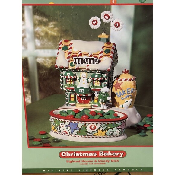 Dept 56 M&M'S Chocolate Candy Factory Lighted House Candy Dish W/ Box - Picture 1 of 15